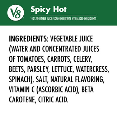 V8 Spicy Hot 100% Vegetable Juice - 8-5.5 Fl. Oz. - Image 5