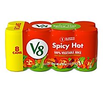 V8 100% Original Spicy Hot Vegetable Juice - 8-5.5 FZ