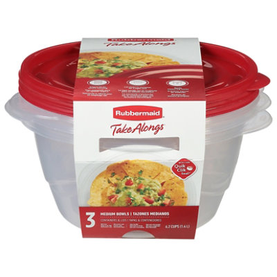 Rubbermaid TakeAlongs 6.2-Cup Round Food Storage Containers
