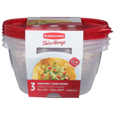 Rubbermaid TakeAlongs 6.2-Cup Round Food Storage Containers