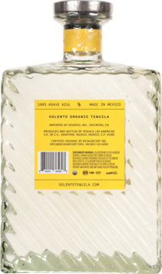 Solento Organic Tequila Blanco - 750 Ml. - Image 4
