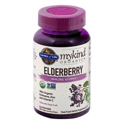 Garden Of Life Mykind Organics Supplement Immune Gummy Elderberry - 120 Count - Image 3