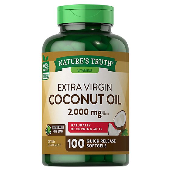Natures T Coconut Oil 1000mg - 100 CT