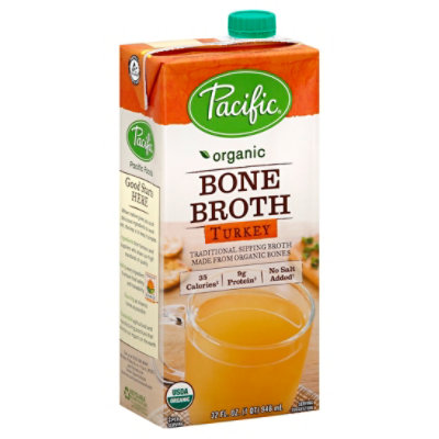 Pacific Foods Bone Turkey Broth Org - 32 FZ - Image 1