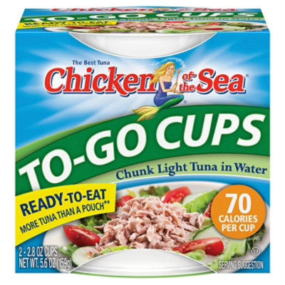Chicken of the Sea Chunk Light Tuna Cups 2pk - 2-2.8 OZ - Image 1