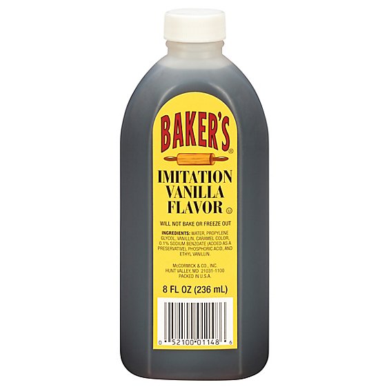 Mccormick Baker's Imitation Vanilla - 8 OZ