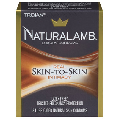 Trojan Naturalamb Latex Free Luxury Condoms - 3 Count - Image 1
