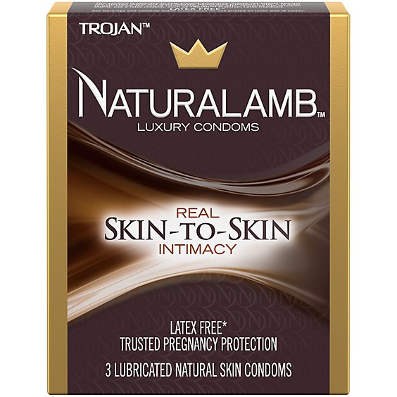 Trojan Naturalamb Latex Free Luxury Condoms - 3 Count