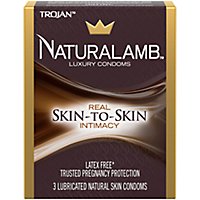 Trojan Naturalamb Latex Free Luxury Condoms - 3 Count - Image 1