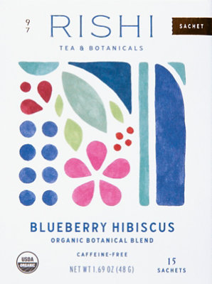 Rishi Organic Blueberry Hibiscus Tea - 15 CT - Image 2