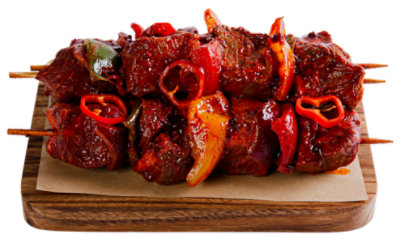 Haggen USDA Choice Beef Bourbon Pepper Marinated Kabob From Ranches in the Pacific NW - .5 lb. ea. - Image 1