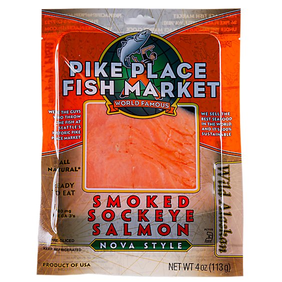 Pike Place Sockeye Salmon Smoked Nova - 4 oz.