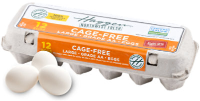 Haggen Cage Free Eggs - 12 CT - Image 1