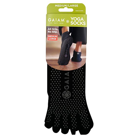 Gaiam  Medium/large Yoga Socks - EA