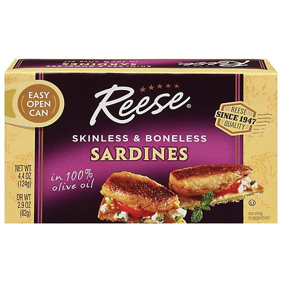 Reese Sardine Skinless & Boneless - 4.375 Oz