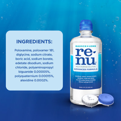 renu Contact Lens Solution Multipurpose Soft Lens Cleaner with Lens Case Travel Pack - 2 Fl. Oz. - Image 4