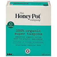 Honey Pot Tampons Super Organic Bio  Pla - 18 CT - Image 3
