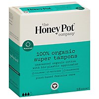 Honey Pot Tampons Super Organic Bio  Pla - 18 CT - Image 1