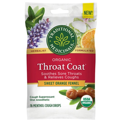 Traditional Medicinals Throat Coat Orange Fennel - 16CT - Image 1