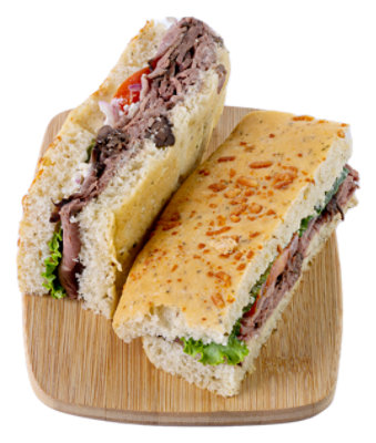Haggen Roast Beef Focaccia Sandwich - Made Right Here Always Fresh - Image 1