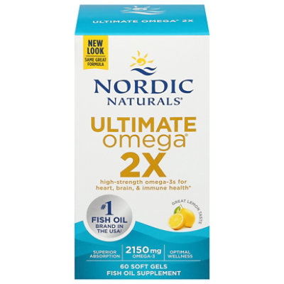 Nordic Naturals Supplement Ultimate Omega 2x Lemon - 60 Count - Image 2