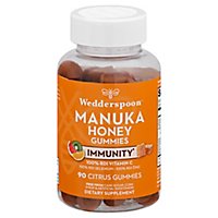 Wedderspoon Supplement Manuka Honey Gummies Immunity Citrus Flavor - 90 Count - Image 3