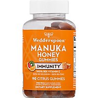 Wedderspoon Supplement Manuka Honey Gummies Immunity Citrus Flavor - 90 Count - Image 2