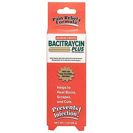 Bacitraycin Plus First Aid Bacitraycin Ointment - 1 OZ - Image 2
