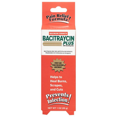 Bacitraycin Plus First Aid Bacitraycin Ointment - 1 OZ - Image 2