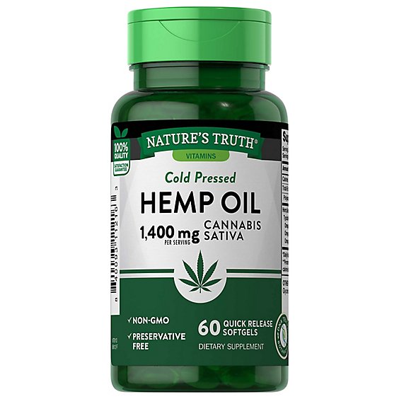 Natures Truth 700mg Hemp Seed Oil - 60 CT