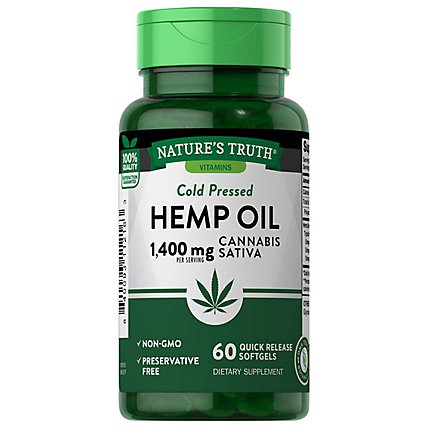 Natures Truth 700mg Hemp Seed Oil - 60 CT - Image 1