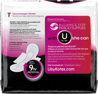 Kotex Ultra Thin Maxi Pad With Wings - 18 CT - Image 4