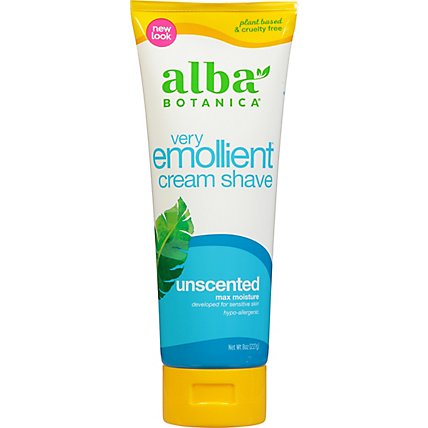 Alba Botanica Unscented Moisturizing Shave Cream - 8 Oz - Image 2
