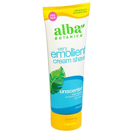 Alba Botanica Unscented Moisturizing Shave Cream - 8 Oz