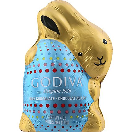 Godiva Milk Choc Foil Bunny - 4 OZ - Image 2