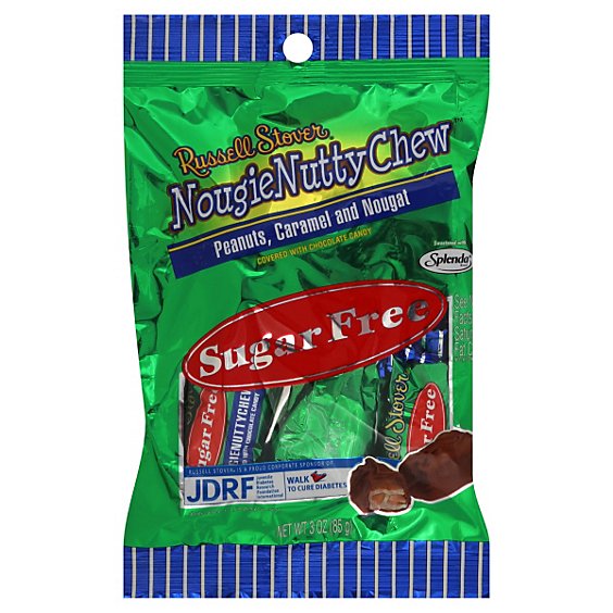 Russell Stover Nougie Nuttie Chew Sugar Free - 3 OZ
