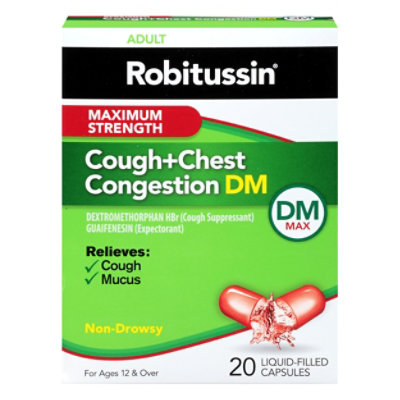 Robitussin Mx Cough & Chest Congestion 20 CT Safeway