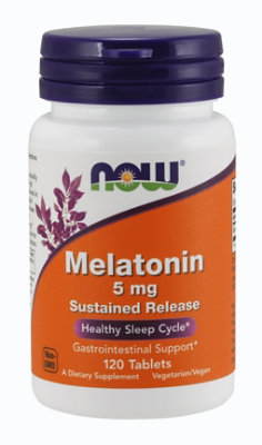 Now Foods Healthy Sleep Cycle Melatonin Veg Capsules 5mg - 120 Count - Image 1
