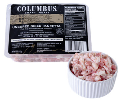 Columbus Diced Pancetta - 5 oz. - Image 1
