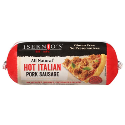 Isernios Pork Roll Hot Italian - 16 OZ - Image 1