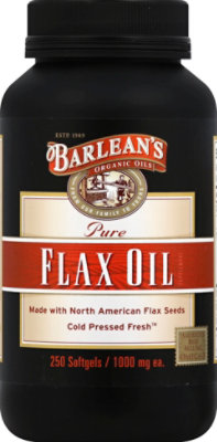 Barleans Flax Oil Softgels - 250 CT - Image 2