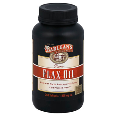 Barleans Flax Oil Softgels - 250 CT - Image 1