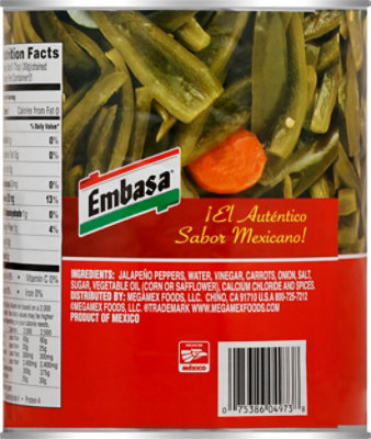 Embasa Sliced Jalapenos - 98 OZ - Image 6