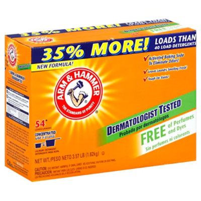 Arm & Hammer Laundry Detergent Free Powder 3.58 LB Safeway