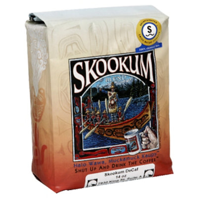 Raven's Brew Skookum Decaffeinated Whole Bean Coffee - 12 OZ - Image 1