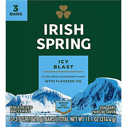 Irish Spring Icy Blast Bar Soap - 3-3.75 OZ - Image 2
