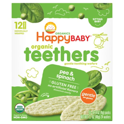 Happy Baby Baby Food Peas Spinach Ready To Use Box - 12-0.14 OZ - Image 3