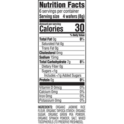 Happy Baby Organics Gluten-Free Peas Spinach Teething Wafers Box - 12-0.14 Oz - Image 3