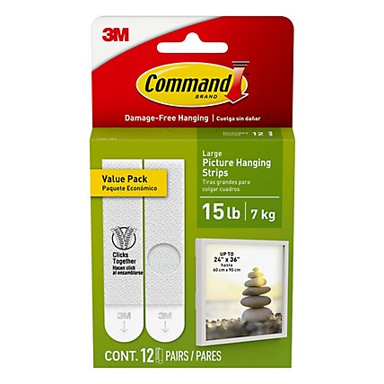 3M Command PiCounture Hanging Strips Large - 12 Count - Image 2