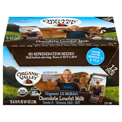 Organic Valley 1% Aseptic Chocolate Milk - 6.75 FZ - Image 3